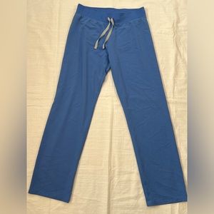 Figs Livingston Ceil Blue Scrub Pants - Small